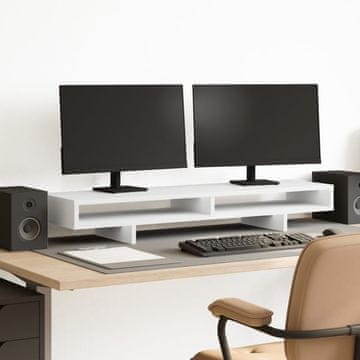 Vidaxl Stalak za monitor, bijeli, 100x27x15 cm