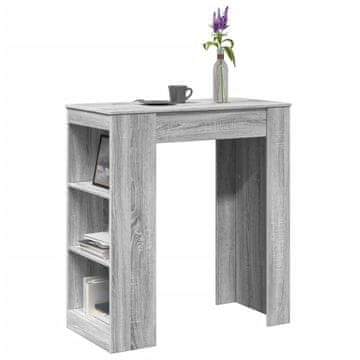 Vidaxl Barski stol s policama, sivi hrast sonoma, 95x47x103,5 cm