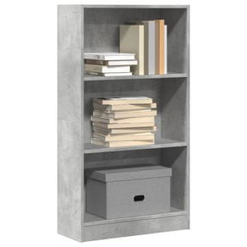 Vidaxl Polica, betonsko siva, 60x24x109 cm, materijal na bazi drva