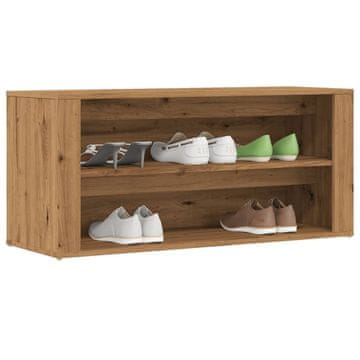 Vidaxl Klupa s prostorom za odlaganje cipela, Artisan hrast, 100x35x45 cm