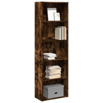 Vidaxl Biblioteka dimljena hrastovina 60x30x189 cm
