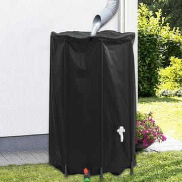 Vidaxl Spremnik za kišnicu sa slavinom, sklopivi, 500 L, PVC