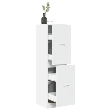 Vidaxl Ormarić za ljekarnu Bijeli 40x41x144,5 cm Materijal na bazi drveta