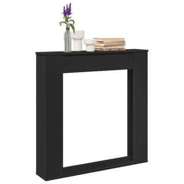 Vidaxl Kaminski okvir, crni, 100x20x100 cm, materijal na bazi drva