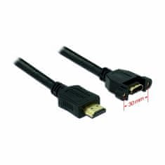 Delock Kabel HDMI-A ženski > HDMI-A ženski za ugradnju na ploču 4K 1m 85102