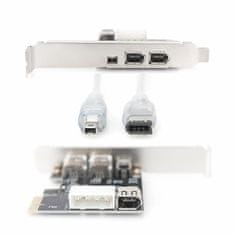 Digitus kartica PCIe Firewire 400 4/6-pinski kabel 0,7 m + LowProfile DS-30201-5