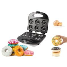 HOME & MARKER® Aparat za pečenje krofova bez ulja, električni donut maker za domaće krofove, kompaktan dizajn (22 x 23 x 5 cm) | DONUTPRO