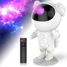 HOME & MARKER® Astronaut LED svjetiljka s projekcijom galaksije i efektom svemira | ASTROCHAP