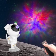HOME & MARKER® Astronaut LED svjetiljka s projekcijom galaksije i efektom svemira | ASTROCHAP