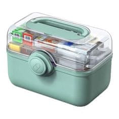 HOME & MARKER® Organizacijska kutija s ladicama, 28x19x16 cm, višeslojni spremnik za lijekove i pribor | BOKSARA