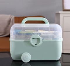 HOME & MARKER® Organizacijska kutija s ladicama, 28x19x16 cm, višeslojni spremnik za lijekove i pribor | BOKSARA