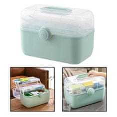 HOME & MARKER® Organizacijska kutija s ladicama, 28x19x16 cm, višeslojni spremnik za lijekove i pribor | BOKSARA