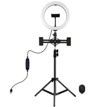 Puluz Selfie Ring Light svjetlosni prsten 10.2'' + stativ, crno