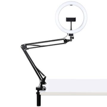 Puluz Selfie Ring Light svjetlosni prsten 10'' + držač na stolu, crno