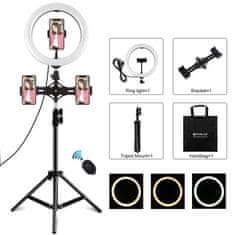 Puluz Selfie Ring Light svjetlosni prsten 10.2'' + stativ, crno