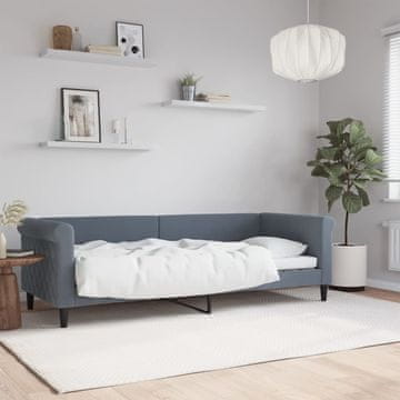 Vidaxl Kauč na razvlačenje tamno sivi 80x200 cm baršun