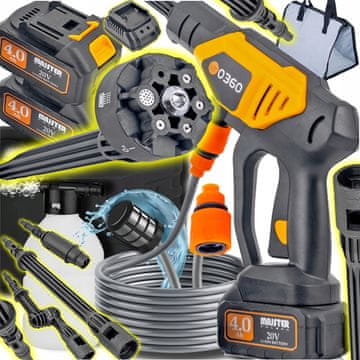 MAJSTER POLSKA 6V1 Set 20V baterija Visoko čišćenje presalica 2x 4AH 60BAR