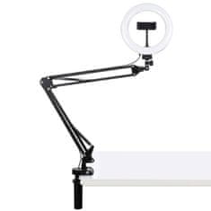 Puluz Selfie Ring Light svjetlosni prsten 7.9'' + držač na stolu, crno