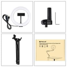 Puluz Selfie Ring Light svjetlosni prsten 7.9'' + držač na stolu, crno