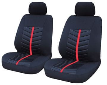 Cappa Univerzalne presvlake za auto CHARLES crne/crvene 2 komada