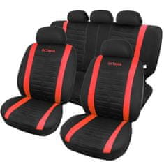 Cappa Presvlake za auto MADRID OCTAVIA crno/crvena
