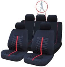 Cappa Presvlake za auto univerzalne NIKI crne / crvene