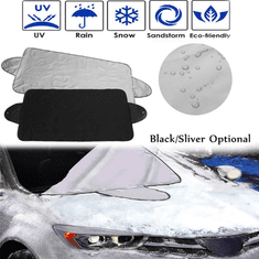 Netscroll Dvostrana zaštita za vjetrobransko staklo, prekrivač za auto staklo s magnetima, protiv sunca, leda, snijega i prljavštine, 165 x 118 cm, CarStar