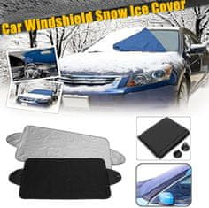 Netscroll Dvostrana zaštita za vjetrobransko staklo, prekrivač za auto staklo s magnetima, protiv sunca, leda, snijega i prljavštine, 165 x 118 cm, CarStar