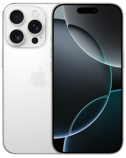 Apple iPhone 16 Pro pametni telefon, 256 GB, White Titanium (mynj3sx/a)
