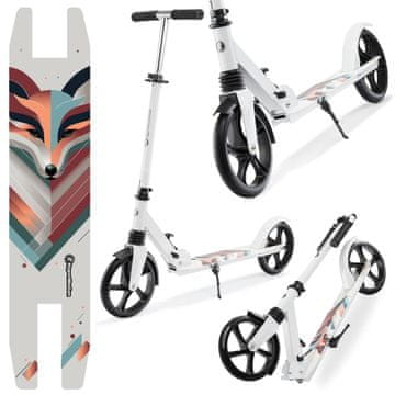 HyperMotion Dvokotačni romobil s amortizerom za djecu od 6 godina - PU kotači promjera 20 cm, nosivost 100 kg, sklopiv okvir, podesivi upravljač 85–95 cm