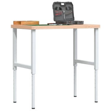 Vidaxl Radni stol, 100x60x(73-99,5) cm, Pravokutni, Bukovo drvo