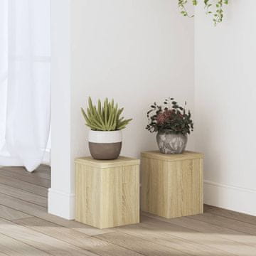 Vidaxl Tanjurići za cvijeće, set od 2, hrast sonoma, 15x15x20 cm