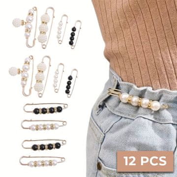 Cool Mango podesive kopče za hlače za sigurno držanje, 12 komada od legure - Waistpins
