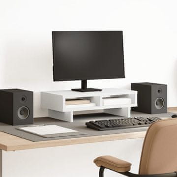 Vidaxl Stalak za monitor, bijeli, 50x27x15 cm