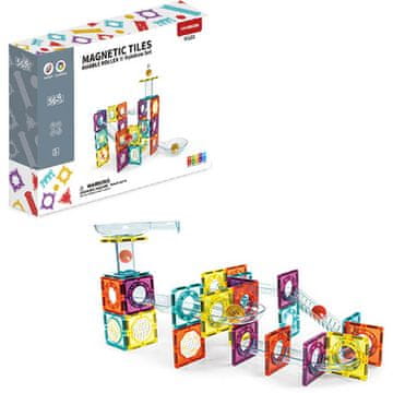 Magnetic Tiles Magnetski set za gradnju Marble Roller II 56 dijelova - Magnetne pločice