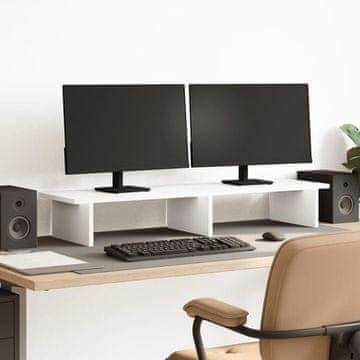 Vidaxl Stalak za monitor, bijeli, 100x27x15 cm