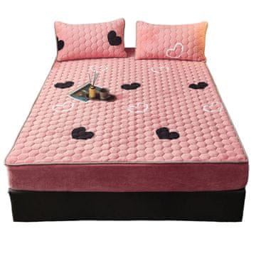 HOME & MARKER® Navlaka za madrac i jastuke, posteljina, mekana i udobna (Zelena s trikotnicima, 140 x 200) | VELVETLUX