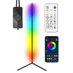 EVEON QJD-150 RGB kutna lampa 1,3m + daljinski upravljač, crna