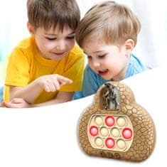 MG Pop It Triceratops interaktivna igračka za djecu, smeda