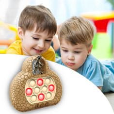 MG Pop It Triceratops interaktivna igračka za djecu, smeda