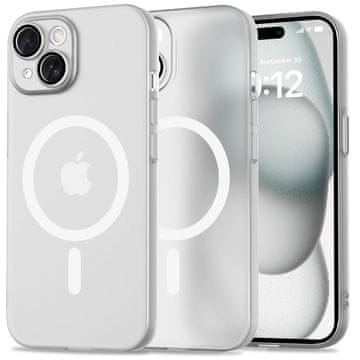 Tech-protect MagSlime MagSafe maska za iPhone 15, bijela