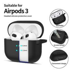 Tech-protect Silicone Hook maska za Apple AirPods 3, crno