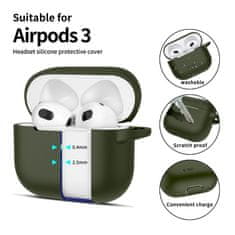 Tech-protect Silicone Hook maska za Apple AirPods 3, zeleno