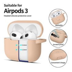 Tech-protect Silicone Hook maska za Apple AirPods 3, smeda