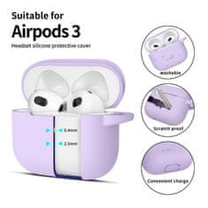 Tech-protect Silicone Hook maska za Apple AirPods 3, ljubičasta