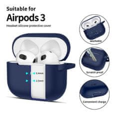Tech-protect Silicone Hook maska za Apple AirPods 3, tamnoplava