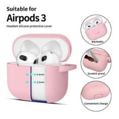 Tech-protect Silicone Hook maska za Apple AirPods 3, ružičasta