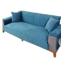 HOME & MARKER® Mekana i periva presvlaka za kauč, zaštita od mrlja i dlaka | SOFTERRA, plava