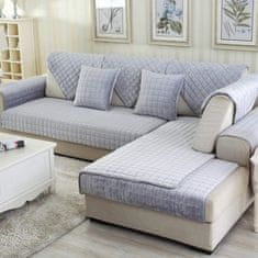 HOME & MARKER® Mekana i periva presvlaka za kauč, zaštita od mrlja i dlaka | SOFTERRA, siva