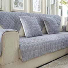 HOME & MARKER® Mekana i periva presvlaka za kauč, zaštita od mrlja i dlaka | SOFTERRA, siva